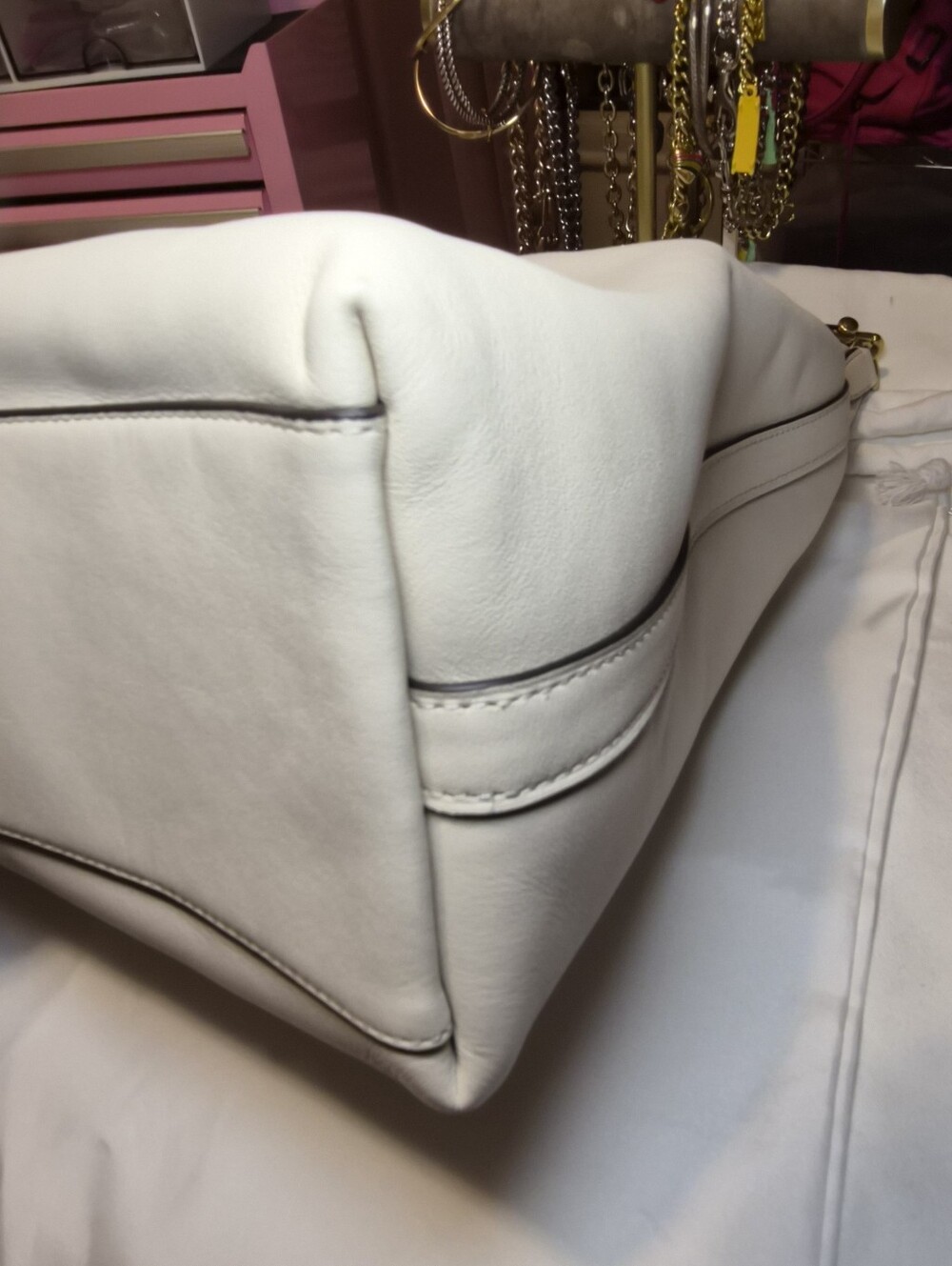 Coach Juliet Shoulder Bag 38 Chalk White Leather NWT - Picture 6 of 15